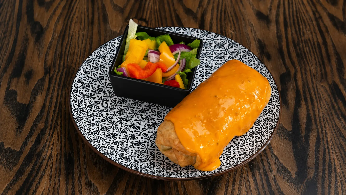 Birria Beef Chimichanga - Mexican food at Sierra Paphos