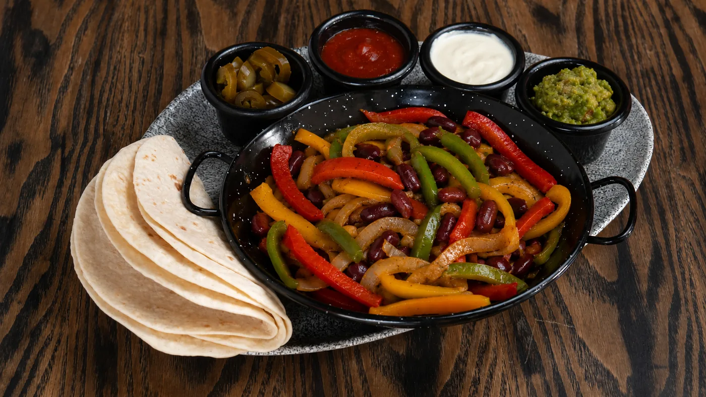 Vegetarian Fajitas - Mexican food at Sierra Paphos